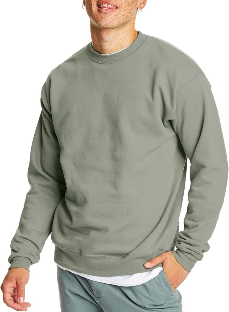 Hanes Men’s Ecosmart Fleece Sweatshirt, Pullover Crewneck Sweatshirt, Big & Tall, 1 or 2 Pack